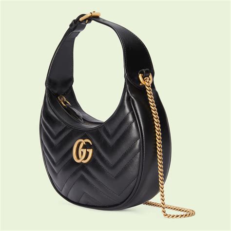 black gucci large half moon bag|Gucci marmont mini belt bag.